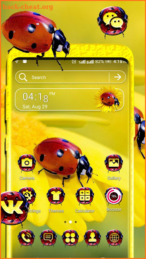 Ladybug Sunflower Launcher Theme screenshot