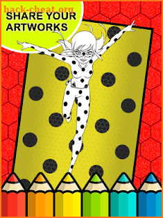 Ladybug Superhero Coloring Game screenshot