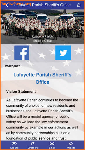Lafayette Parish Sheriff's Office screenshot