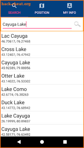 Lake Cayuga GPS Map Navigator screenshot