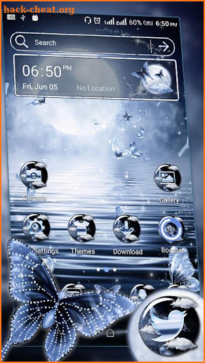 Lake Moon Night Launcher Theme screenshot