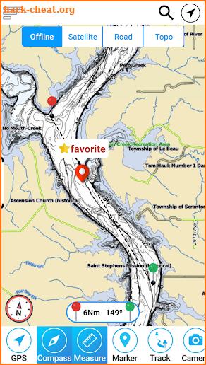 Lake Oahe - South & North Dakota Offline GPS Chart screenshot