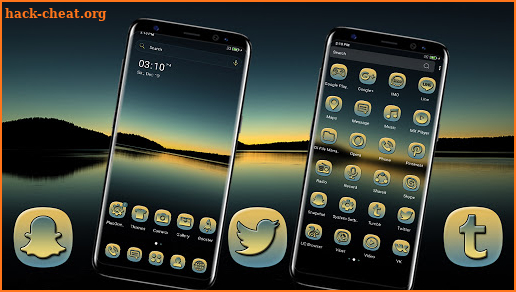 Lake Sunset Theme screenshot