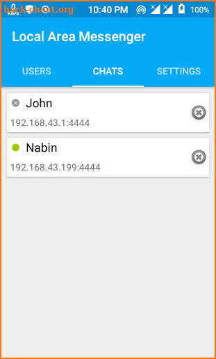 LAN Messenger - P2P Offline Chat and File Sharing screenshot