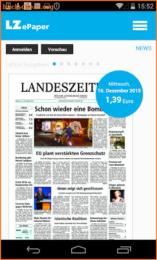 Landeszeitung screenshot