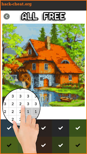 Landscape Cross Stitch Color By Number : Pixel Art screenshot