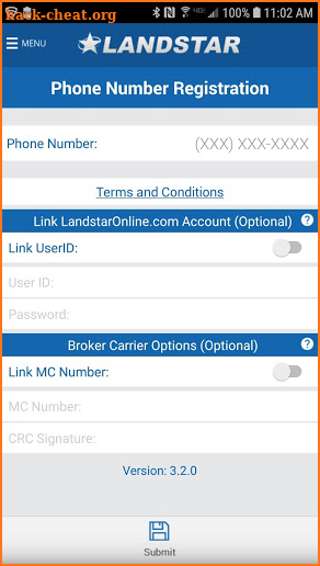 Landstar Connect® screenshot