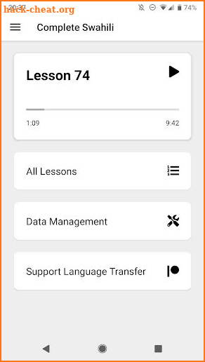 Language Transfer screenshot