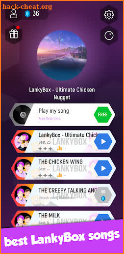Lankybox Songs Tiles Game screenshot