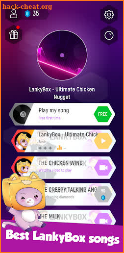 Lankybox Tiles Hop Game screenshot