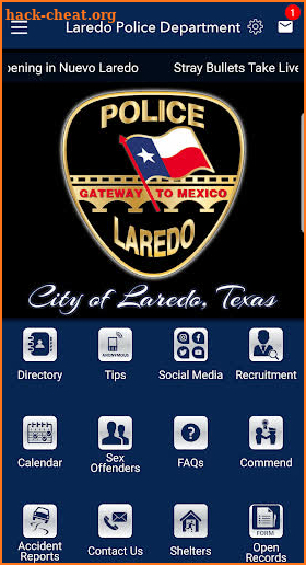 Laredo Police Department screenshot