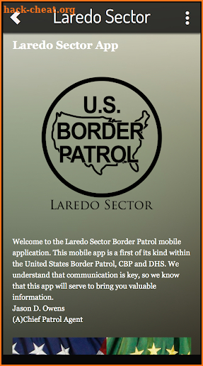Laredo Sector Border Patrol screenshot
