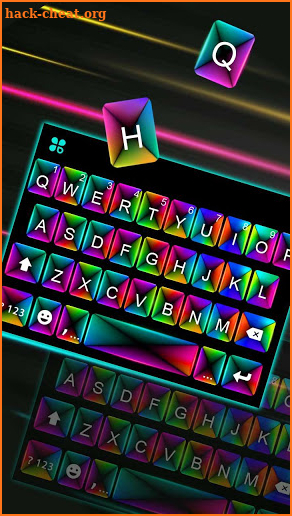 Laser Color Box 3d Keyboard Theme screenshot