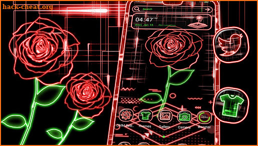 Laser Rose Launcher Theme screenshot