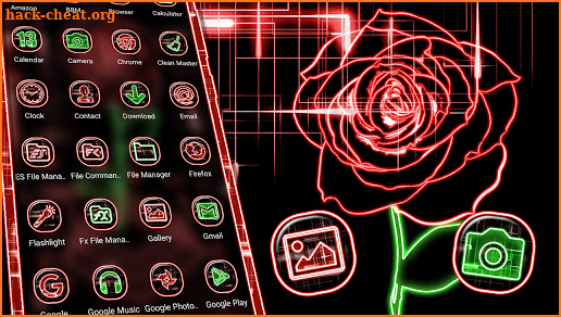 Laser Rose Launcher Theme screenshot