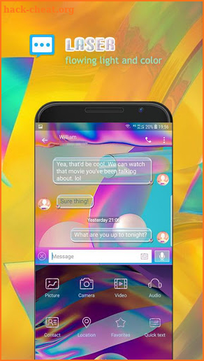 Laser skin for Next SMS screenshot