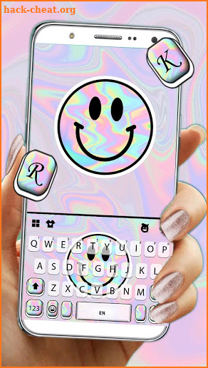 Laser Smiley Face Keyboard Theme screenshot