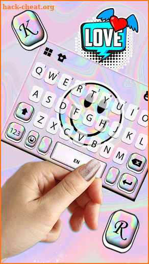 Laser Smiley Face Keyboard Theme screenshot