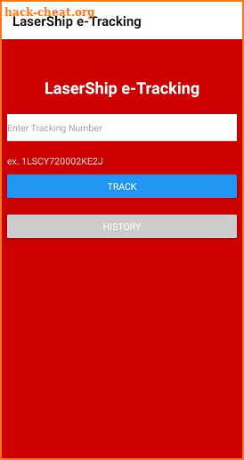 LaserShip e-Tracking screenshot