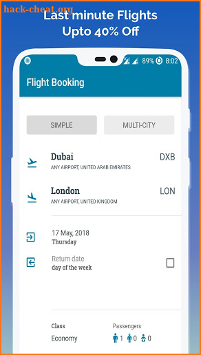 Last Minute Flight Booking App screenshot