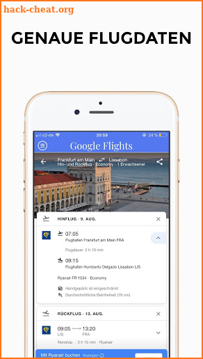 Last Minute - Google Flights screenshot