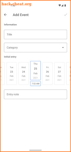 Last Time - Activity timeline manager screenshot