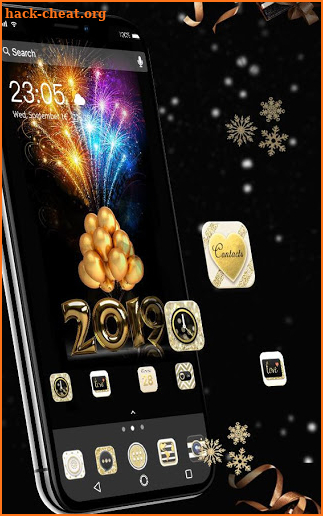 Latest 2019 New Year Theme Beauty Ball Fireworks screenshot