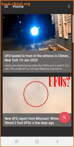 Latest UFO Sightings - LUFOS screenshot