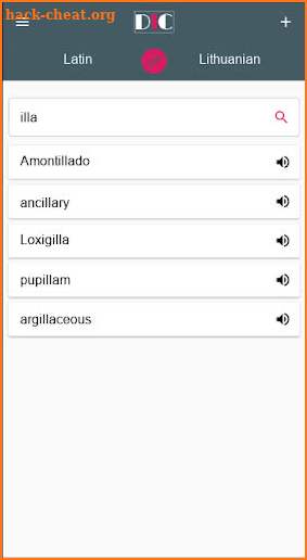 Latin - Lithuanian Dictionary (Dic1) screenshot