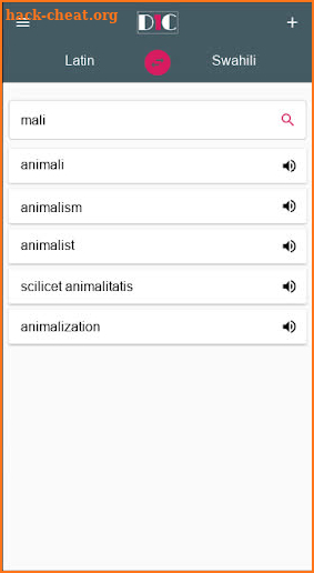 Latin - Swahili Dictionary (Dic1) screenshot
