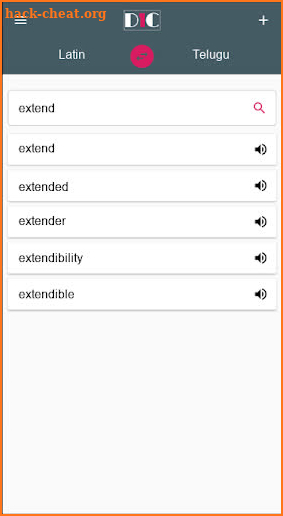 Latin - Telugu Dictionary (Dic1) screenshot