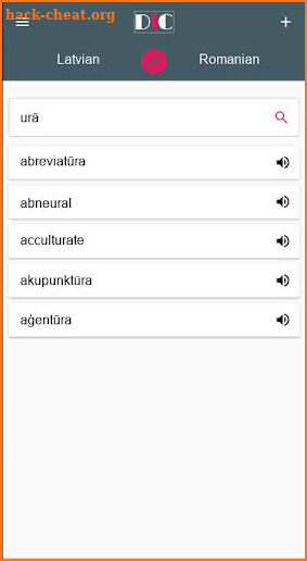 Latvian - Romanian Dictionary (Dic1) screenshot