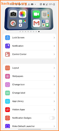 Launcher iOS 15 screenshot