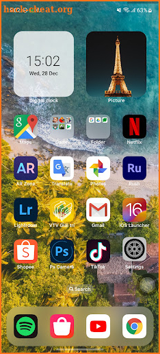 Launcher iOS 16 screenshot