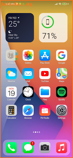 Launcher iPhone 13, Control Center screenshot