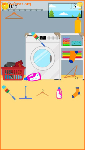 laundry washing machine game screenshot