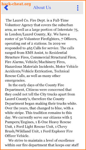 Laurel County Fire Department screenshot