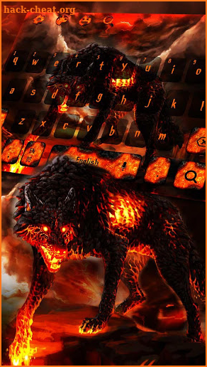 Lava Bloody Scary Keyboard - Wolf Theme screenshot