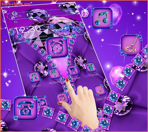 Lavender Diamond Zipper Theme screenshot