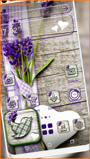 Lavender Heart Launcher Theme screenshot