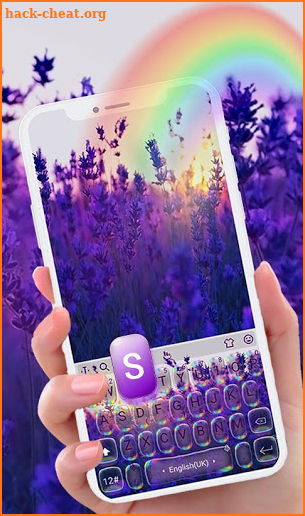 Lavender Shimmer Keyboard Theme screenshot