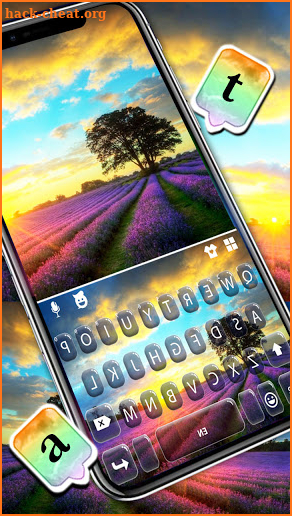 Lavender Sunset Keyboard Background screenshot