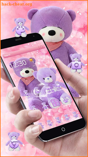 Lavender Teddy Bear Pink Purple Plush Toy Theme screenshot