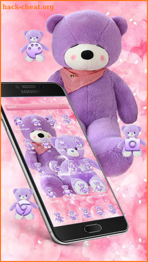 Lavender Teddy Bear Pink Purple Plush Toy Theme screenshot