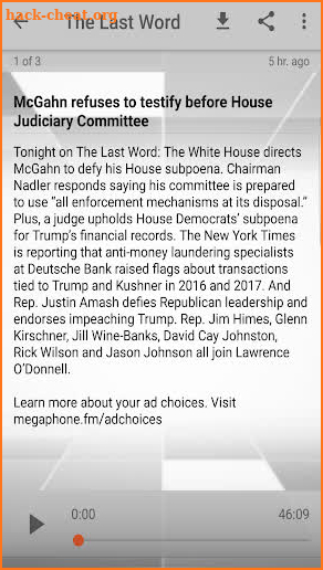 Lawrence O’Donnell Podcast, Daily Update screenshot