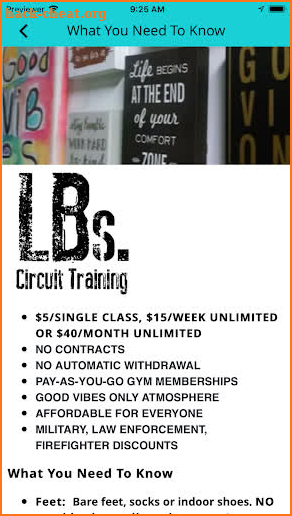 LBs Circuit Training screenshot