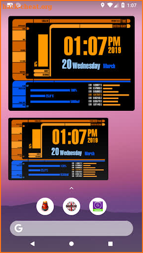 LCARS Clock Widget screenshot