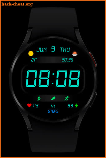 LCD Watch Face Wear OS screenshot