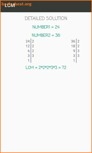 LCM - Least Common Multiple screenshot