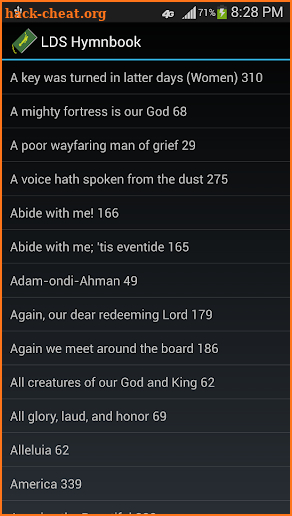 LDS Hymnbook screenshot